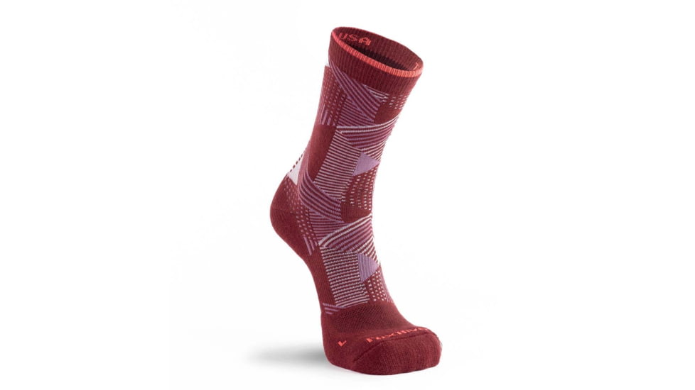 Fox River Talus Lightweight Crew Hiking Sock - Womens, Maroon, Medium, 175270