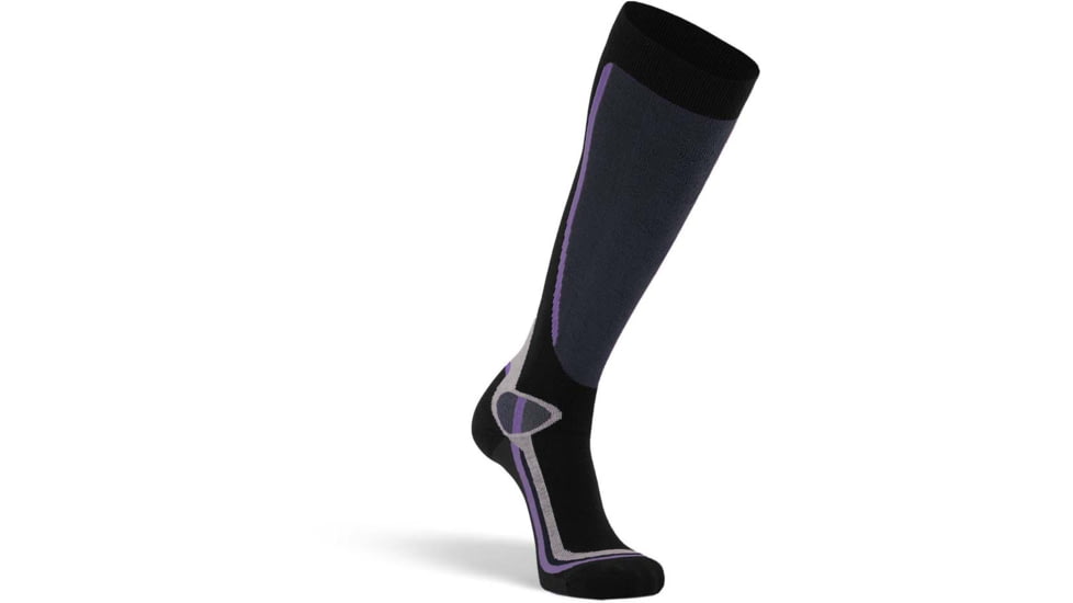 Fox River Taos Lightweight Over-the-Calf Ski and Snowboard Sock - Womens, Black/Grey, Medium, 100353