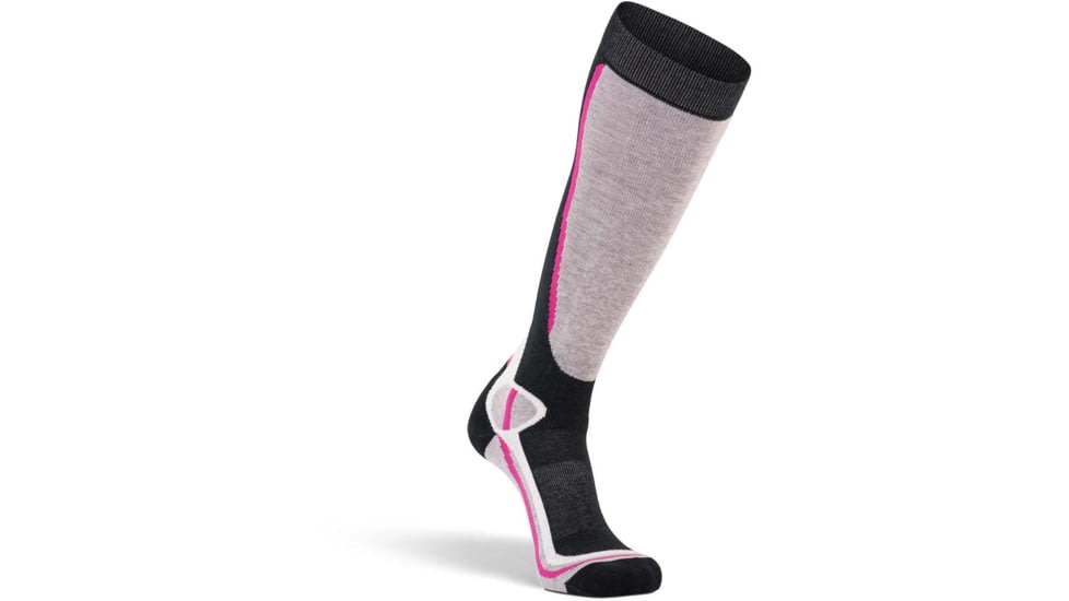 Fox River Taos Lightweight Over-the-Calf Ski and Snowboard Sock - Womens, White/Black, Large, 127895