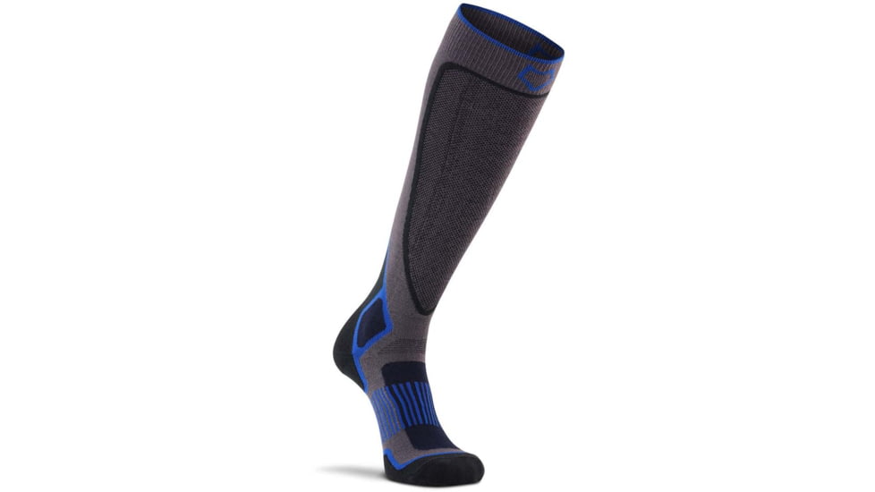 Fox River Valdez Lightweight Over-the-Calf Ski and Snowboard Sock - Mens, Dark Grey/Blue, Large, 173668