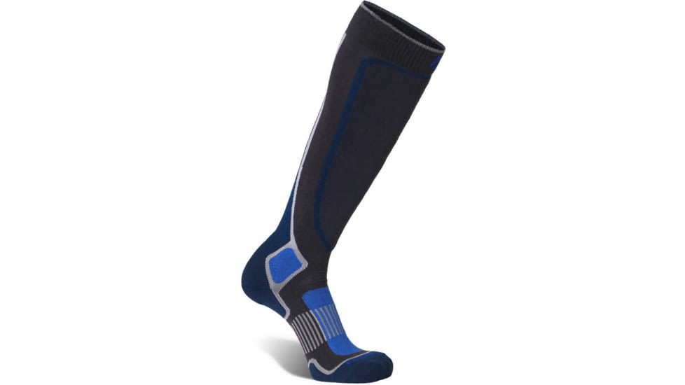 Fox River Valdez Lightweight Over-the-Calf Ski and Snowboard Sock - Mens, Dark Grey/Water, Large, 179390
