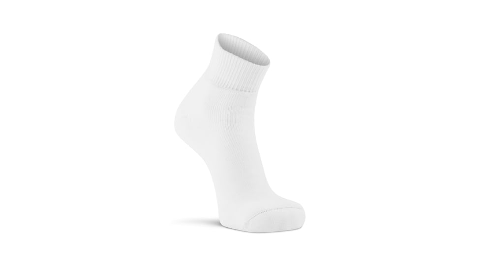 Fox River Wick Dry Classic Medium Weight Quarter Crew Everyday Sock 32C16FC8, White, Large, 119493