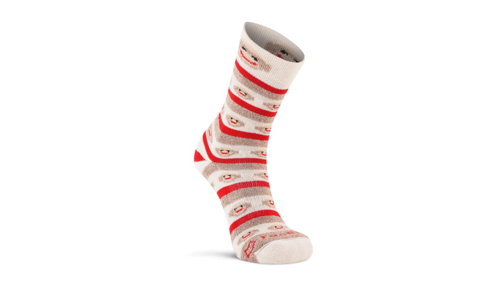 Fox River Womens Monkey Stripe Lightweight Crew Everyday Sock F5EEECF8, Brown Heather, Large, 119997
