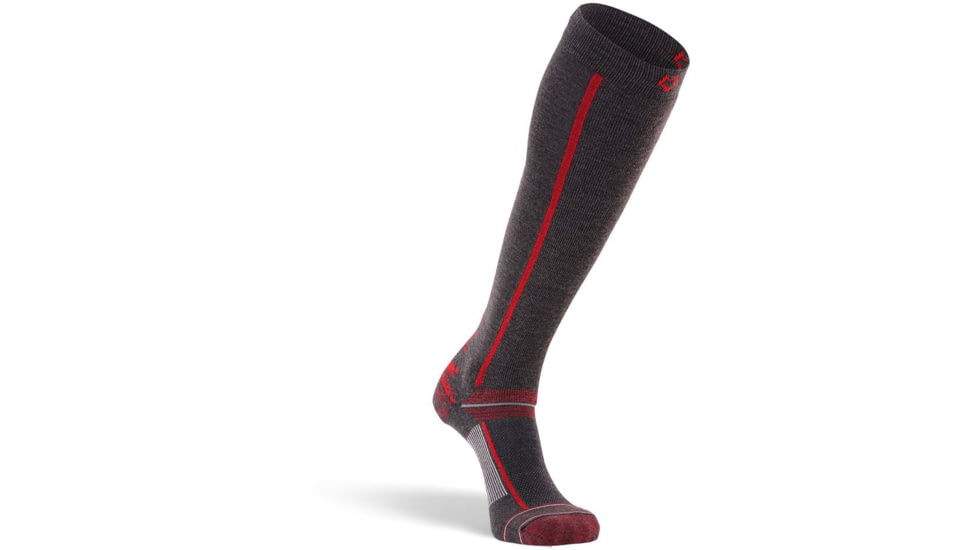 Fox River Zermatt Lightweight Over-the-Calf Ski and Snowboard Sock - Mens, Charcoal, Large, 103403