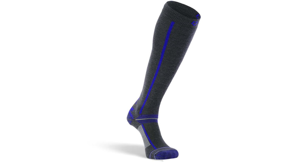 Fox River Zermatt Lightweight Over-the-Calf Ski and Snowboard Sock - Mens, Grey/Blue, Medium, 109603