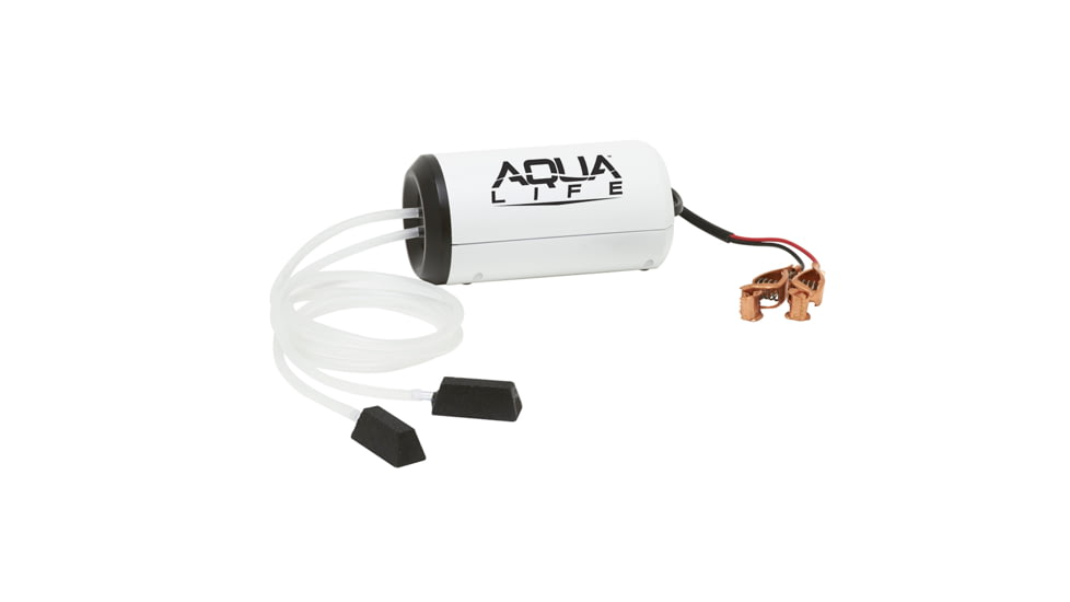 Frabill Aerator Dual Output 12V DC Greater Than 25 Gallons Aqua-Life, White, 50 Gallon, PMC14213