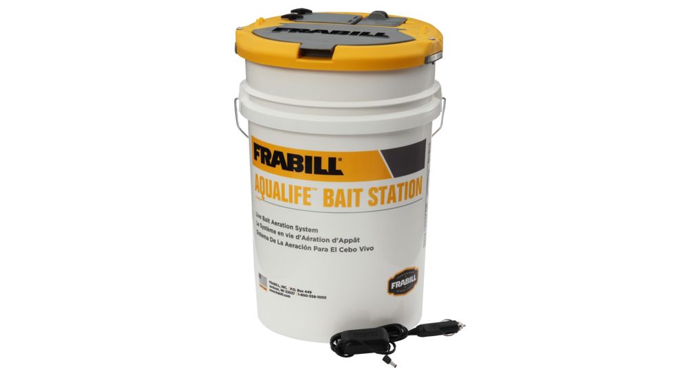 Frabill Bait Aeration System, White/Yellow, 6 Gallon, PMC14691
