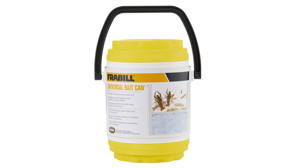Frabill Bait Can Universal, White/Yellow, PMC4508