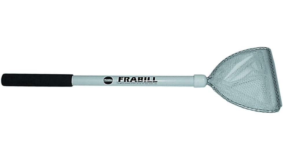 Frabill Baitwell Net 8x9in D-Hoop Fixed PVC Handle, White, 18 in, PMC3241