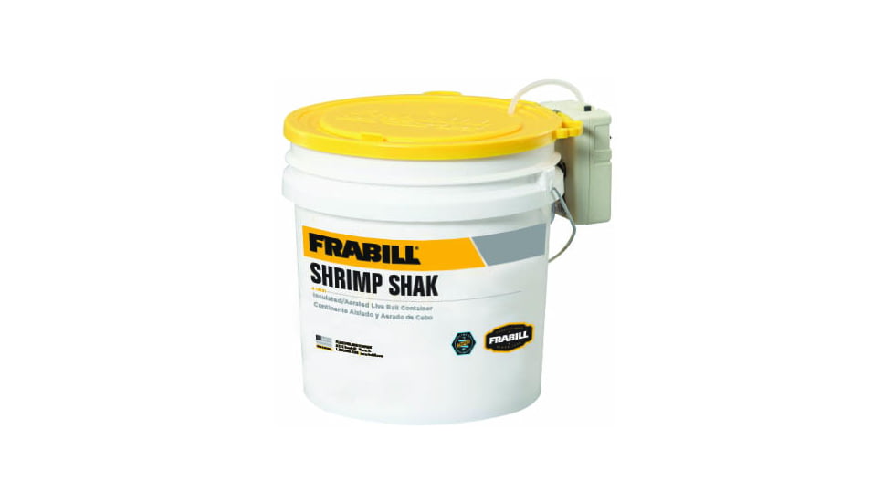 Frabill Shrimp Shak With Aerator, White/Yellow, 4.25 Gallon, PMC14261