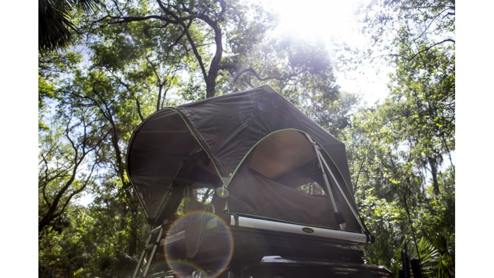 Freespirit Recreation Adventure Series Automatic Soft-Top 55in Roof Top Tent, Olive Body/Olive Fly/Lt. Green Trim/Blk PVC Cover, RTAS55710