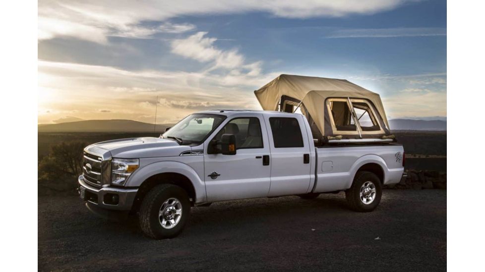Freespirit Recreation Adventure Series Manual 60in Roof Top Tent, Tan/Black RTAM60605