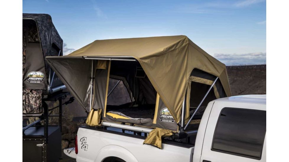 Freespirit Recreation Adventure Series Manual 60in Roof Top Tent, Tan/Black RTAM60605
