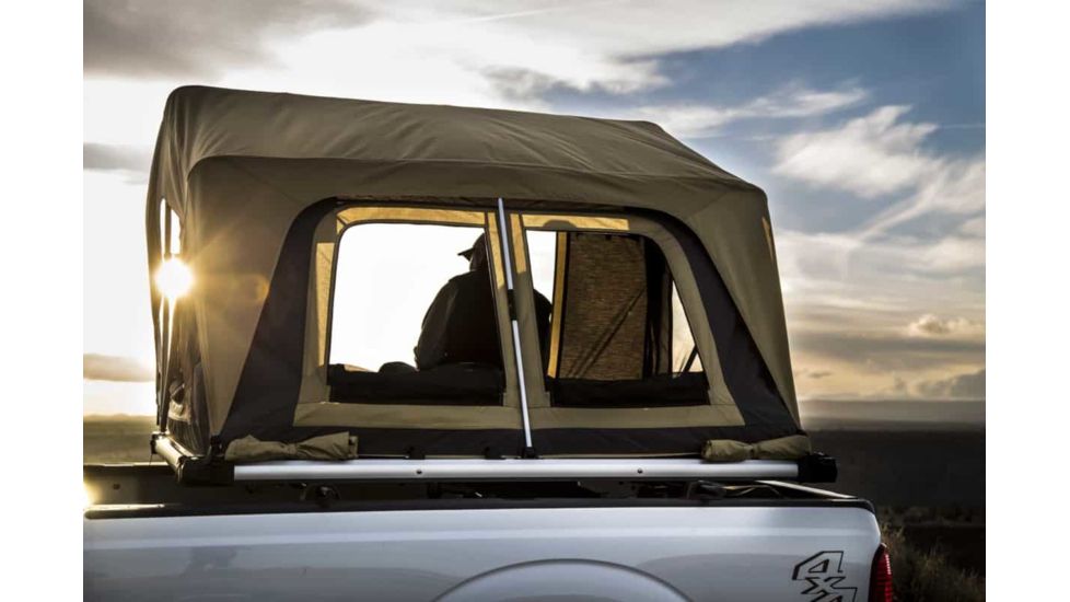 Freespirit Recreation Adventure Series Manual 60in Roof Top Tent, Tan/Black RTAM60605