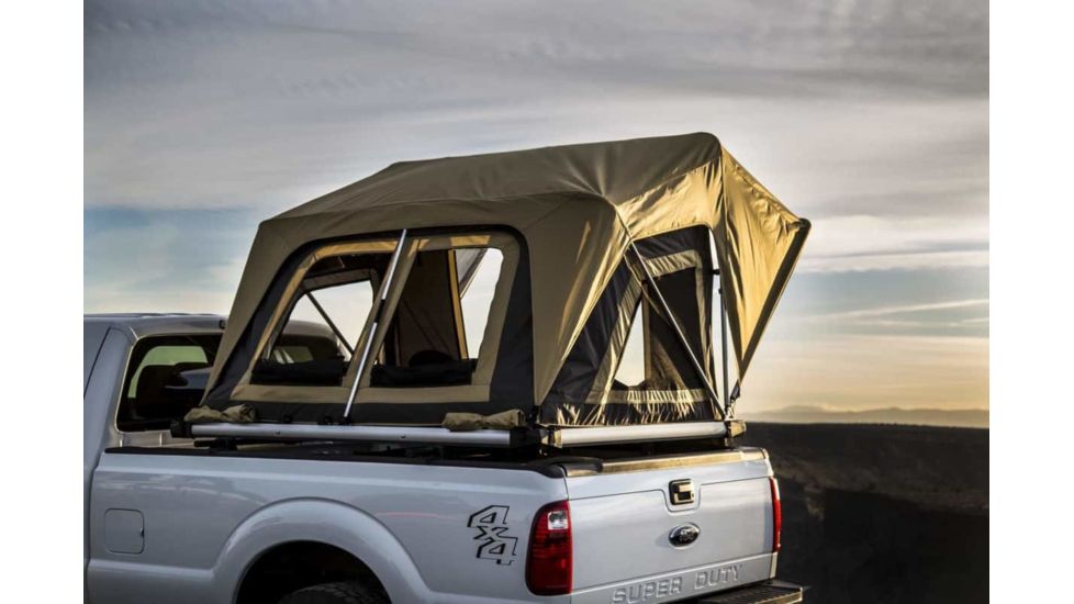 Freespirit Recreation Adventure Series Manual 60in Roof Top Tent, Tan/Black RTAM60605