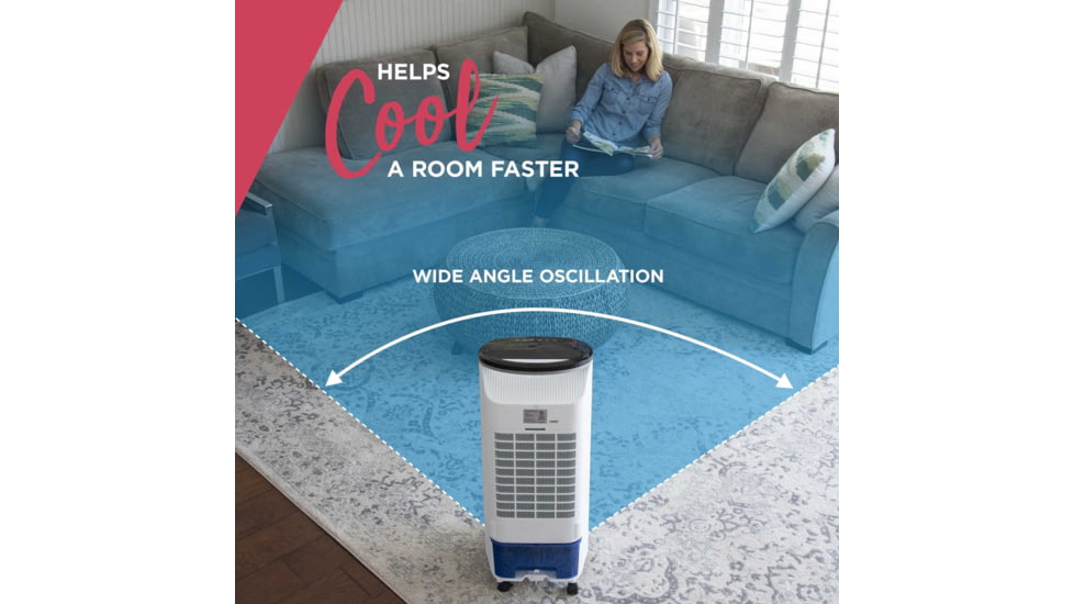 Frigidaire 2-in-1 Evaporative Air Cooler and Fan, Cools 250 sq ft, White, White, EC200WF
