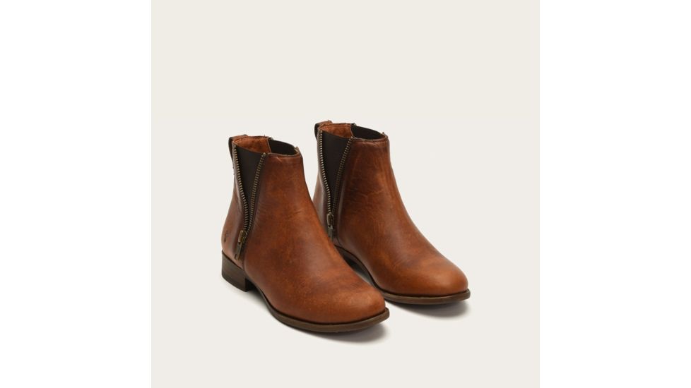 Frye Carly Zip Chelsea Women's Boots, Cognac, Medium, 7 3471364-COG-7
