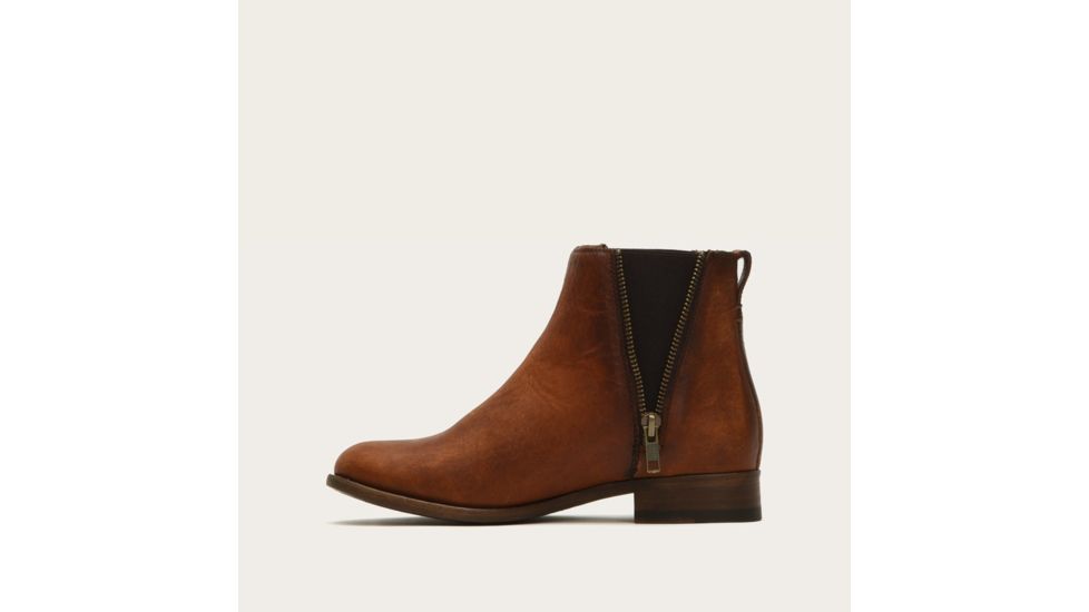 Frye Carly Zip Chelsea Women's Boots, Cognac, Medium, 7 3471364-COG-7