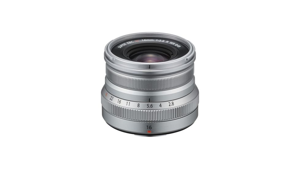 Fujifilm XF16mm F2.8 R WR Camera Lenses, Silver, Small, 16611681