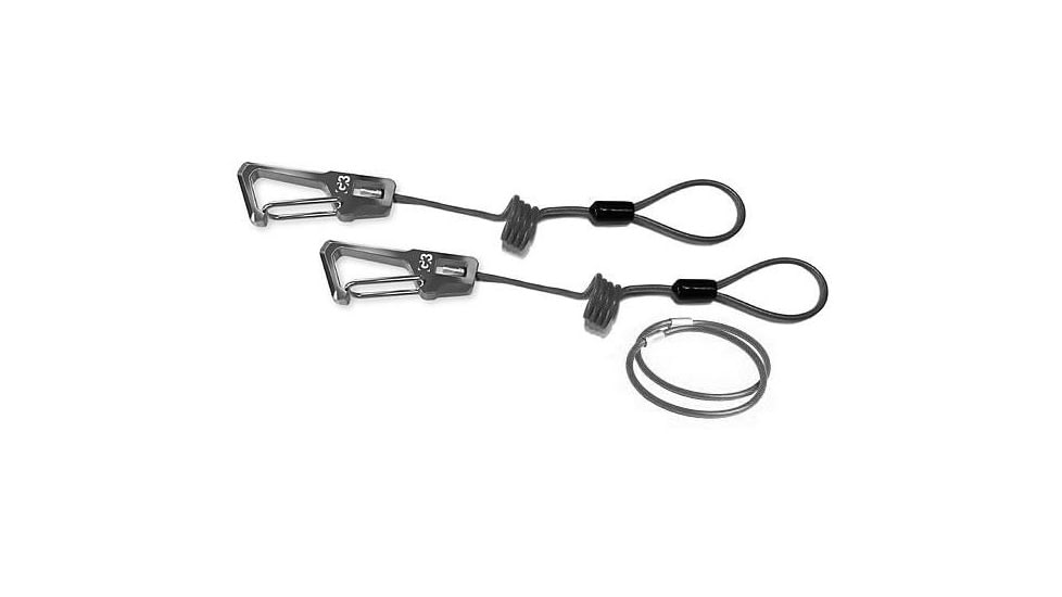 G3 Ski Leash, Coiled, Pair, Black, EA, 8916