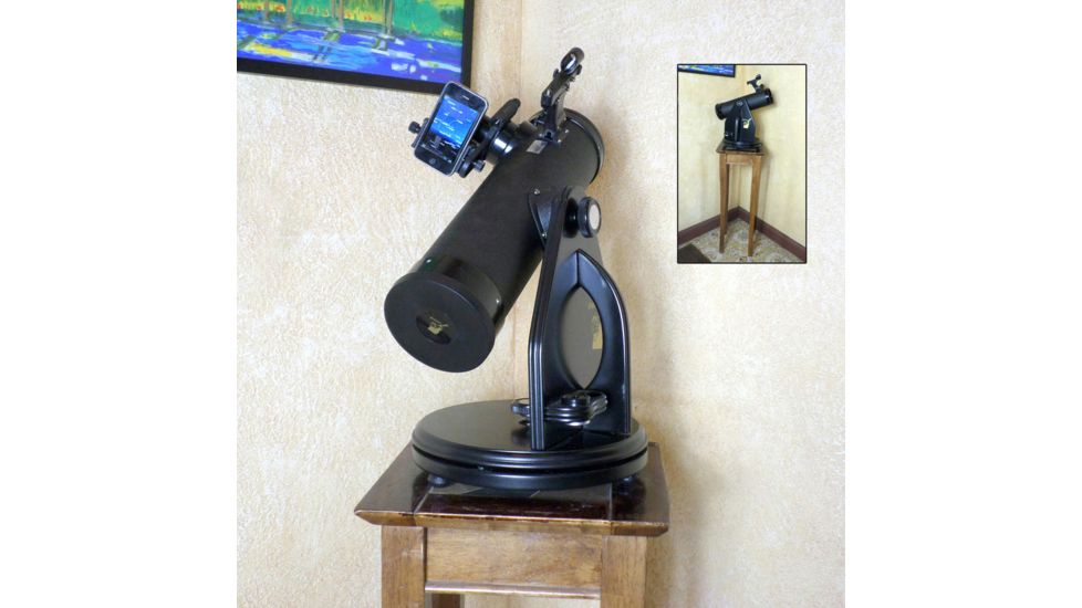 Galileo G-SPA 500mm x 80mm Table Top Dobsonian Reflector Telescope w/Smartphone Adapter, Black, NSN N, SS-G80DB