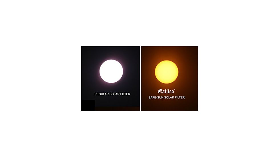 Galileo Telescope 800mm x 72mm + Smart Phone Adapter + Solar Filter Caps, Black, NSN N, SS-872SF