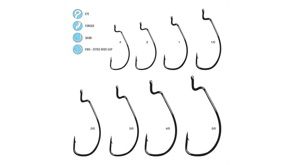 Gamakatsu Worm Offset Ewg Nsb 5/0, 25 Hooks P/P 58415-25
