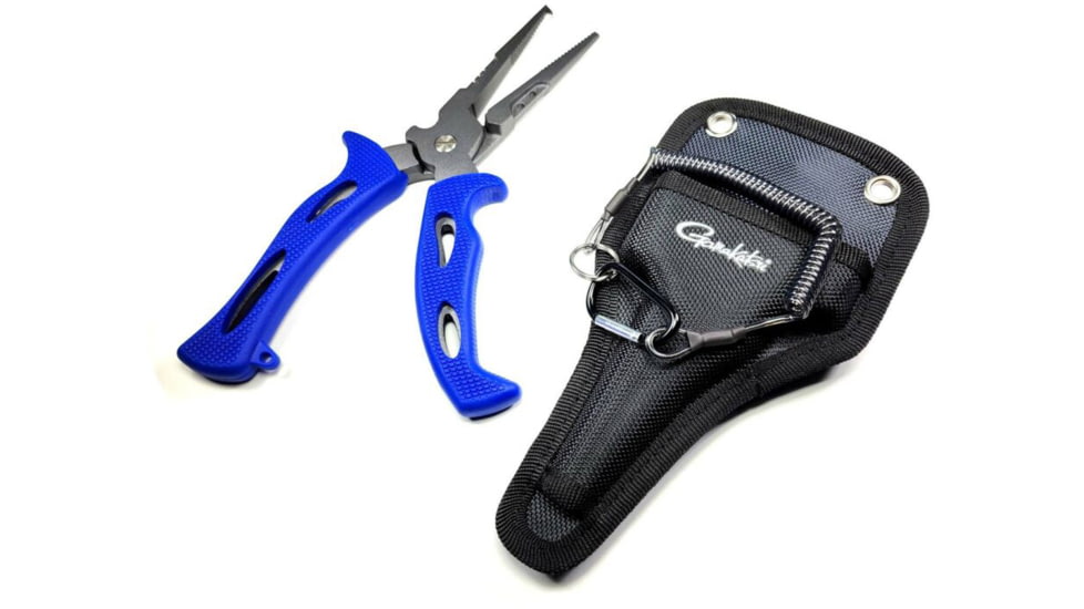 Gamakatsu Fishing Pliers 45 Stainless, 9in, Blue, P005