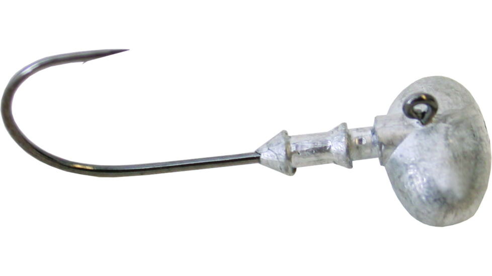 Gamakatsu Football 24 Jighead, 1/2 oz, 3/0 Hook, Nickel Silver Black, 5/Pack, 502413-1/2