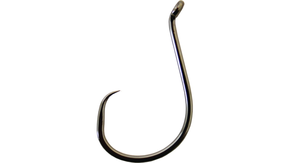 Gamakatsu Octopus Circle Hook, Barbless, Needle Point, Non-Offset, Ringed Eye, NS Black, Size 3/0, 6 per Pack, 224413
