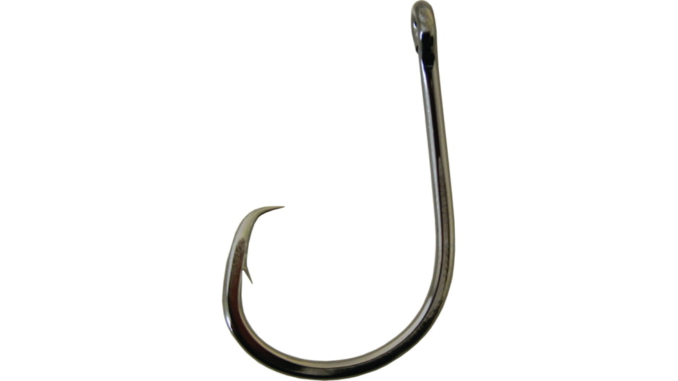 Gamakatsu Octopus Circle Hook, Needle Point, 4X Strong, Offset, Ringed Eye, NS Black, Size 1/0, 6 per Pack, 209411