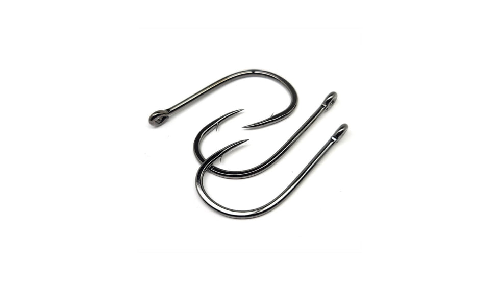 Gamakatsu Octopus Circle Straight Eye Inline-Point Nano Alpha Fishing Hook, Size 2/0, Black, 265212