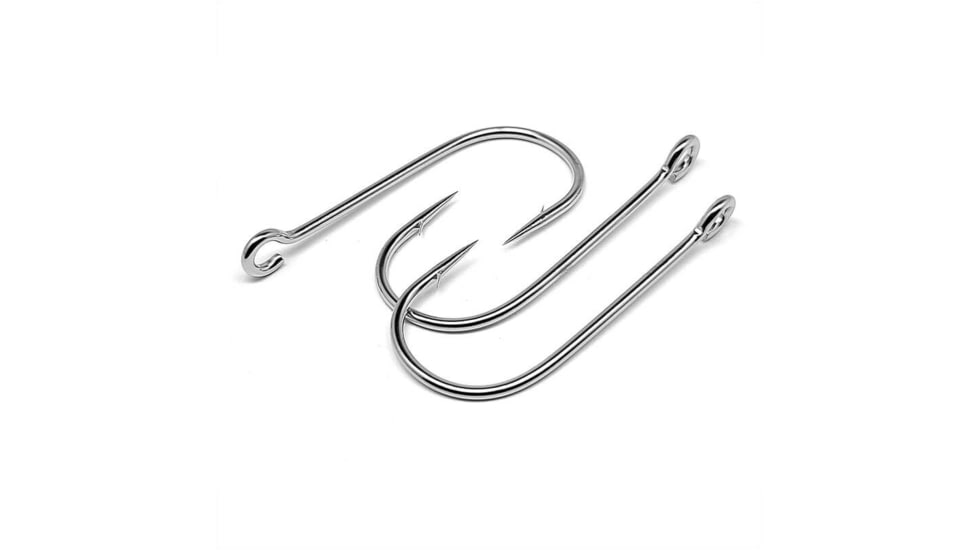 Gamakatsu Siwash Hook, Needle Point, Open Eye, Nickel, Size 2, 8 per Pack, 10009