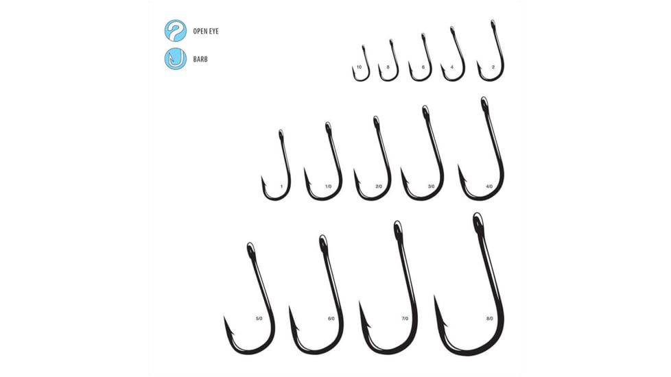 Gamakatsu Siwash Hook, Needle Point, Open Eye, Nickel, Size 2, 8 per Pack, 10009