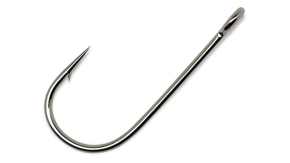 Gamakatsu Siwash Hook, Needle Point, Open Eye, Nickel, Size 2, 8 per Pack, 10009