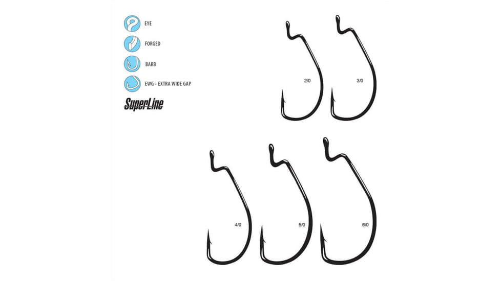 Gamakatsu Super Line Ewg Nsb 2/0, 5 Hooks P/P 74412