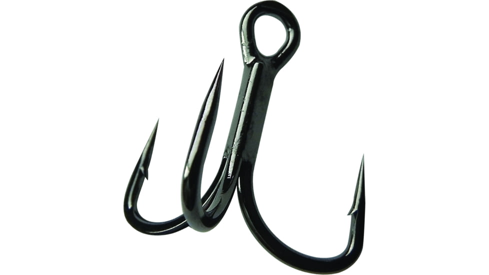 Gamakatsu Treble Hook, Needle Point, 2X Short Shank Extra Wide Gap, Magic Eye, NS Black, Size 6, 6 per Pack, 317407