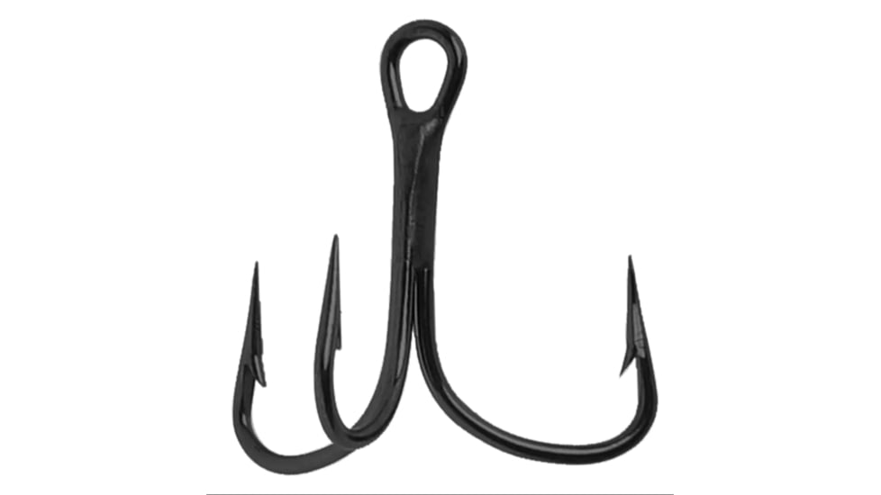 Gamakatsu Treble Hook, Needle Point, Short Shank, Extra Wide Gap, Magic Eye, NS Black, Size 6, 6 per Pack, 330407