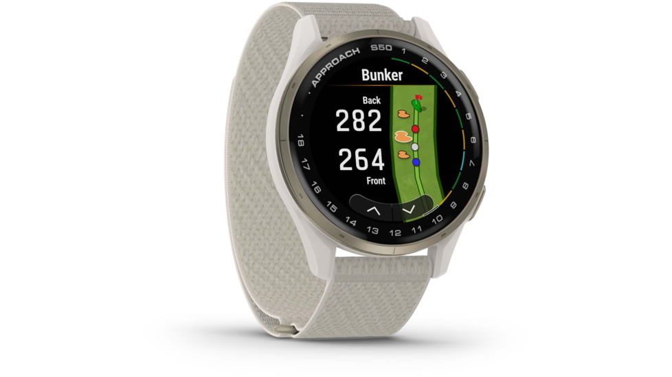Garmin Approach S50 GPS Golf SmartWatch, Ivory, 010-03010-01