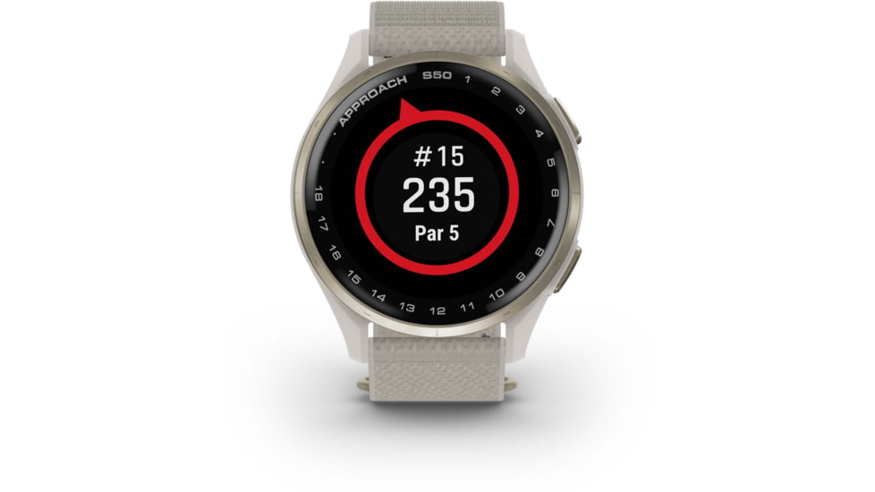 Garmin Approach S50 GPS Golf SmartWatch, Ivory, 010-03010-01