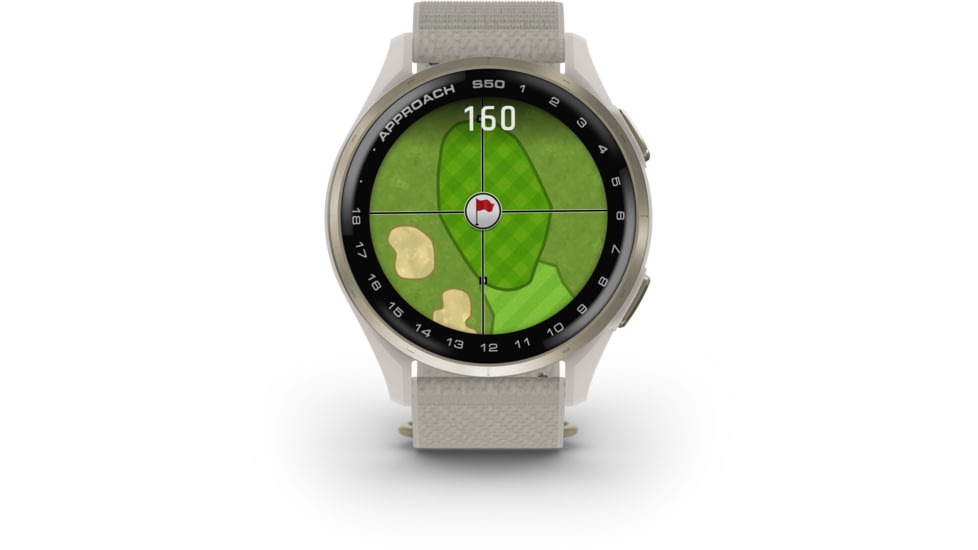 Garmin Approach S50 GPS Golf SmartWatch, Ivory, 010-03010-01