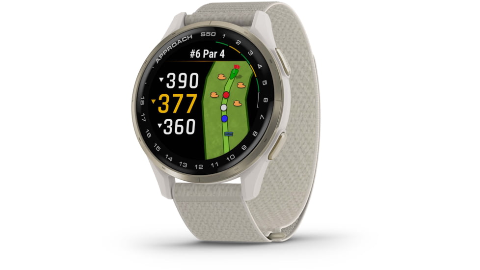 Garmin Approach S50 GPS Golf SmartWatch, Ivory, 010-03010-01