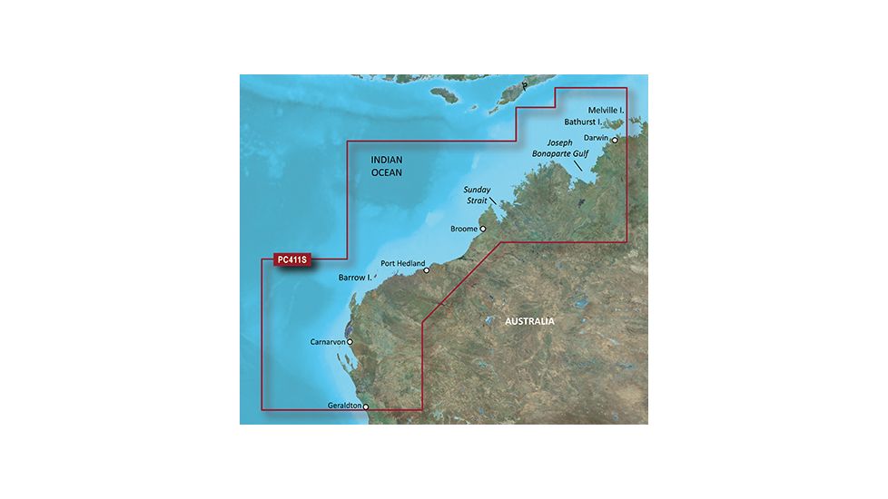 Garmin BlueChart g2 Geraldton to Darwin v2010.5-v12 microSD Card w/SD Adapter 010-C0869-20