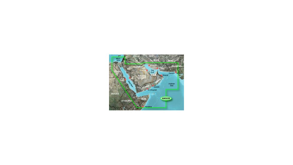 Garmin BlueChart g2 The Gulf and Red Sea v2010.5-v12 microSD Card w/SD Adapter 010-C0924-20