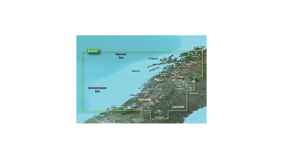 Garmin BlueChart g2 Trondheim Tromso v2010.5-v12 microSD Card w/SD Adapter 010-C0789-20