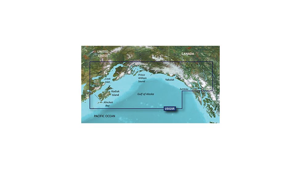 Garmin BlueChart g2 Vision - Anchorage to Juneau JUL 08 (US025R) SD Card 010-C0726-00