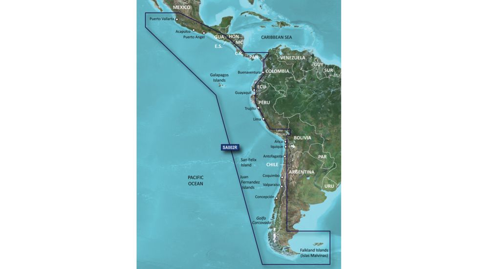 Garmin BlueChart g2 Vision HD - VSA002R - South America West Coast - microSD/SD 41214