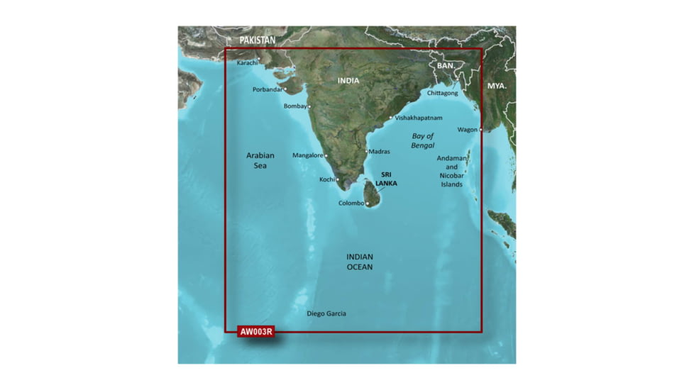 Garmin BlueChart g2 Vision - Indian Subcontinent JUL 08 (AW003R) SD Card 010-C0755-00