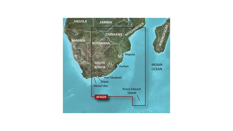 Garmin BlueChart g2 Vision - Knysna SA to Beira MZ JUL 08 (AF452S) SD Card 010-C0752-00