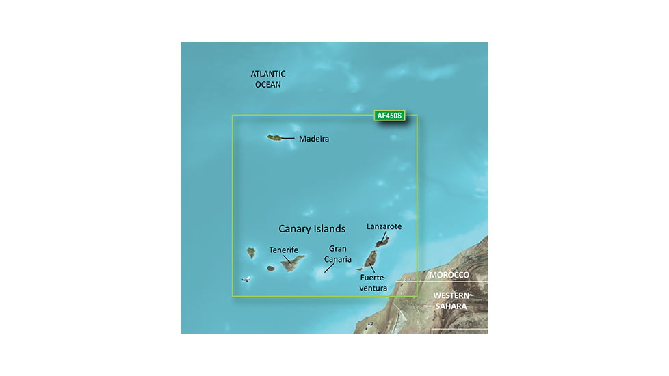 Garmin BlueChart g2 Vision - Madeira and Canary Islands JUL 08 (AF450S) SD Card 010-C0750-00